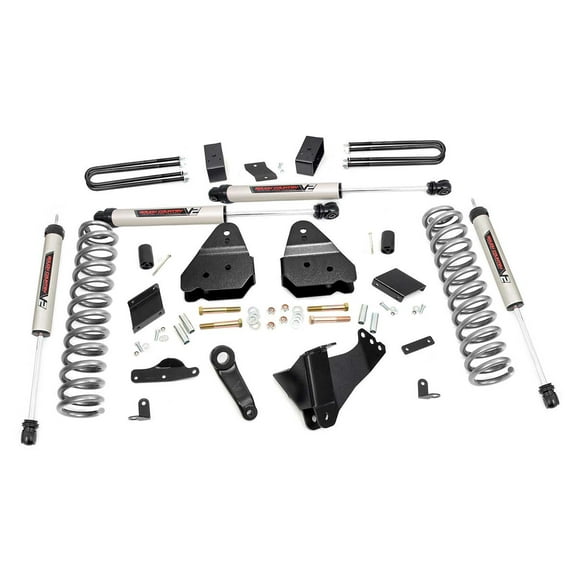 Rough Country 4.5" Lift Kit (fits) 2011-2014 Super Duty F250 4WD Diesel | V2 Monotube Shocks | Suspension System | 53070