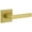 Brass, variant on Viaggio Qadlus_Prv_234_Rh Quadrato Right Handed Solid Brass Privacy Door Lever Set -