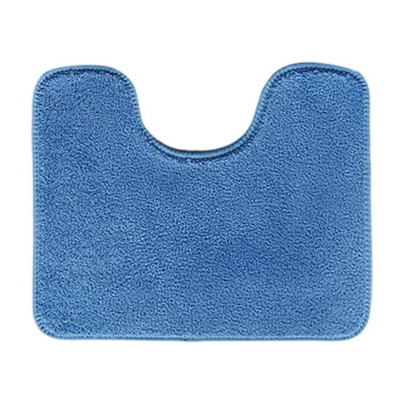 U Shaped Washable Luxury Bath Rug For Bathroom, Extra Soft Absorbent Microfiber Plush Contours, Non Skid Rubber Backing Easy Clean Multiuse Floor Mat