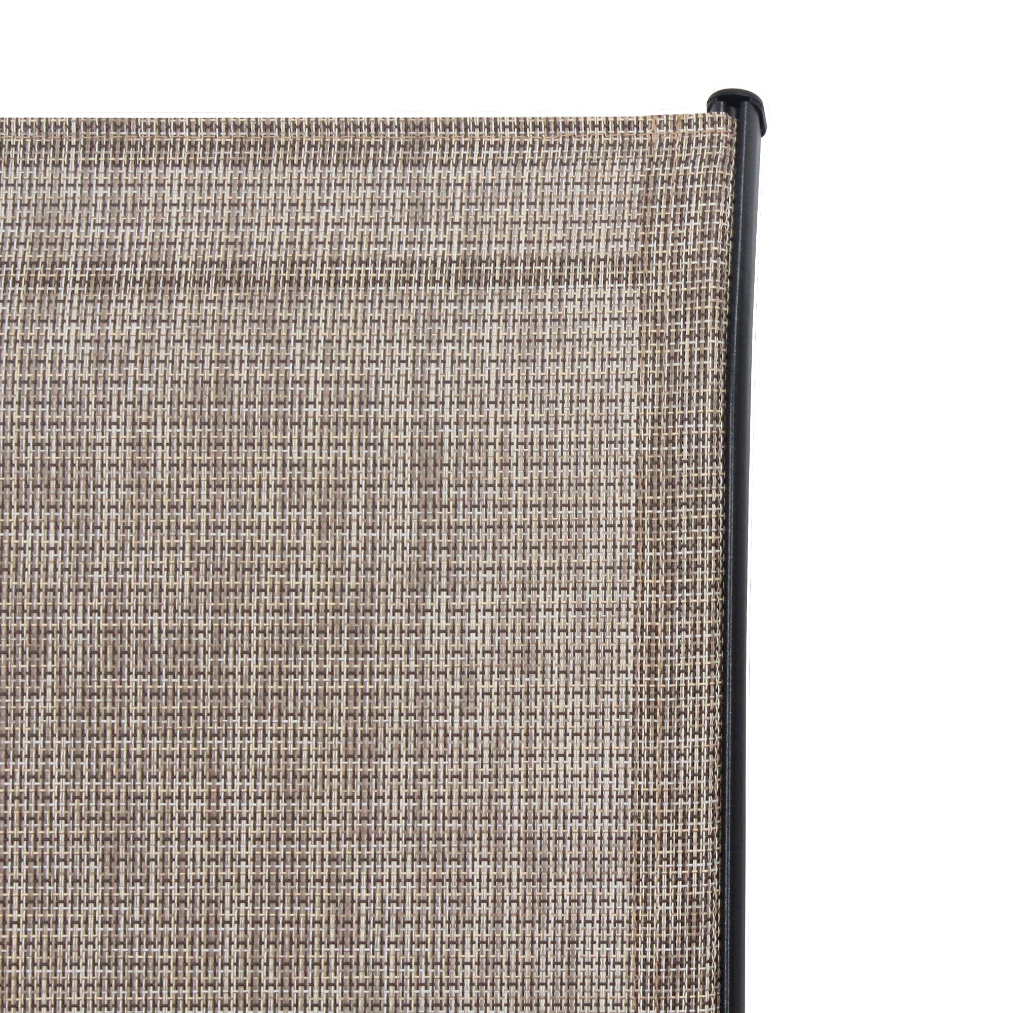4-Piece Outdoor Dining Chair with Wide Ergonomic Seat, 350 lb Capacity Heavy Duty Metal Frame, Waterproof Teslin Fabric & Rust-Resistant, Ergonomic Lumbar Support for Patio, Brown