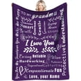 thumbnail image 1 of LHSHID Custom Blanket for Grandma Personalized to My Grandma from Grandkids Letter Throw Blanket for Couch Bed Sofa Mothers Day Birthday Gifts 60"x80", 1 of 6