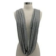 thumbnail image 3 of Gray Lacey Knit Infinity Scarf, 3 of 3