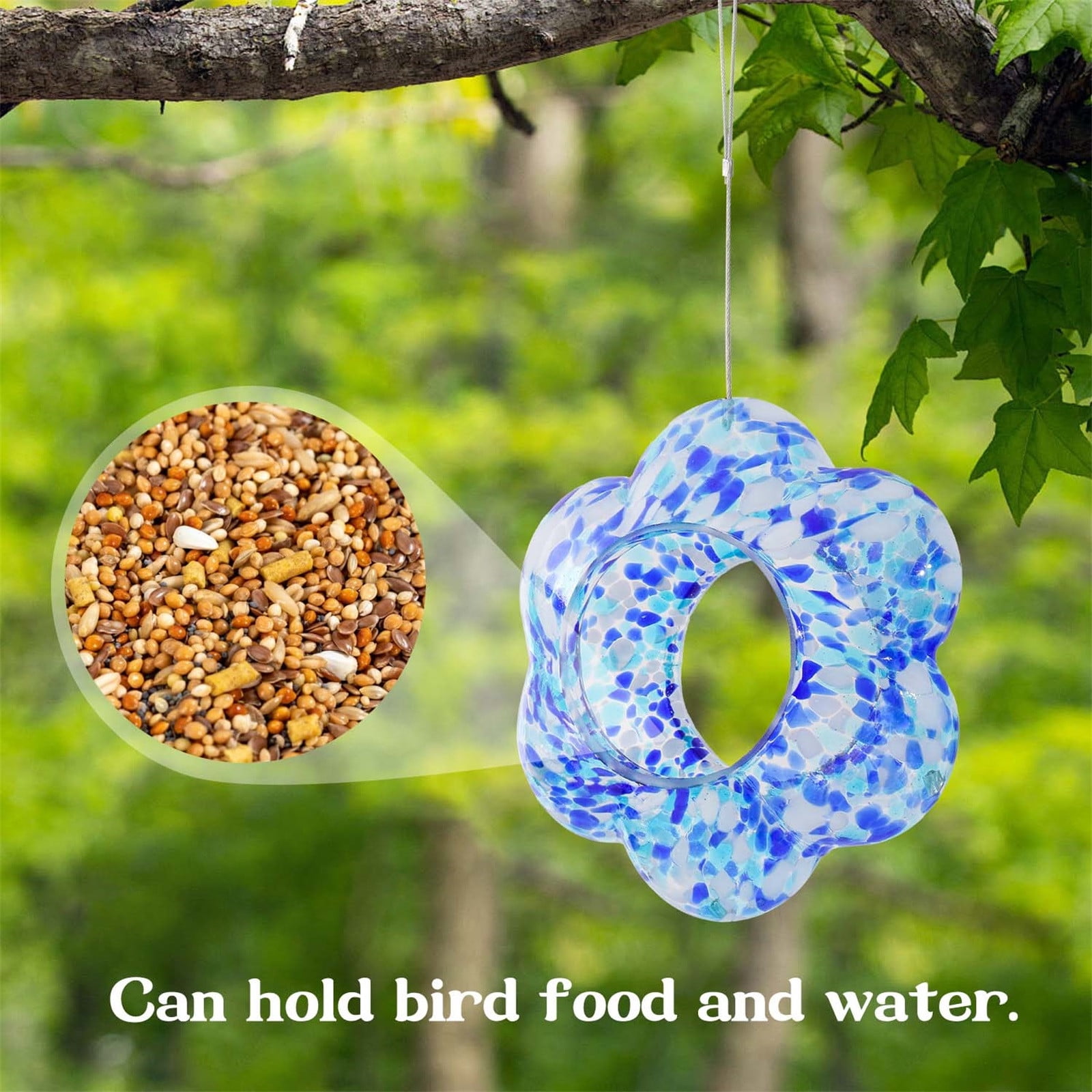 Leak-Proof Hummingbird Feeder for Outdoors, Ant & Bee Resistant with 4 Feeding Ports by PALIFEUR