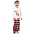 thumbnail image 3 of Christmas Family Matching Pajamas Sets, Xmas Elk Reindeer Print Family ​Christmas Pjs ​Matching Sets Loungewear Outfit T-Shirt /Casual Trouser Pant Set, 3 of 5