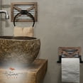thumbnail image 4 of Autumn Alley Farmhouse Toilet Paper Holder and Towel Ring Set, Wall Mount, Rustic Wall Toilet Paper Holder and Bathroom Hand Towel Holder Decor, Wooden Brown, 4 of 6