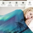 thumbnail image 3 of Shiartex  Throw Blanket Warm Fuzzy Plush Blanket Flannel Bed Blanket Northern Lights (Aurora Borealis) Snow Forest Lightweight Blanket Throw for Sofa Bed Couch Colorful White, 3 of 6