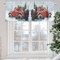 thumbnail image 5 of Golden Retriever Red Car Valances for Windows, 42 x 12in, Christmas Winter Snow Xmas Tree Rod Pocket Kitchen Valance Curtain Light Filtering Window Treatments for Living Room Bedroom, 1 Panel, 5 of 7