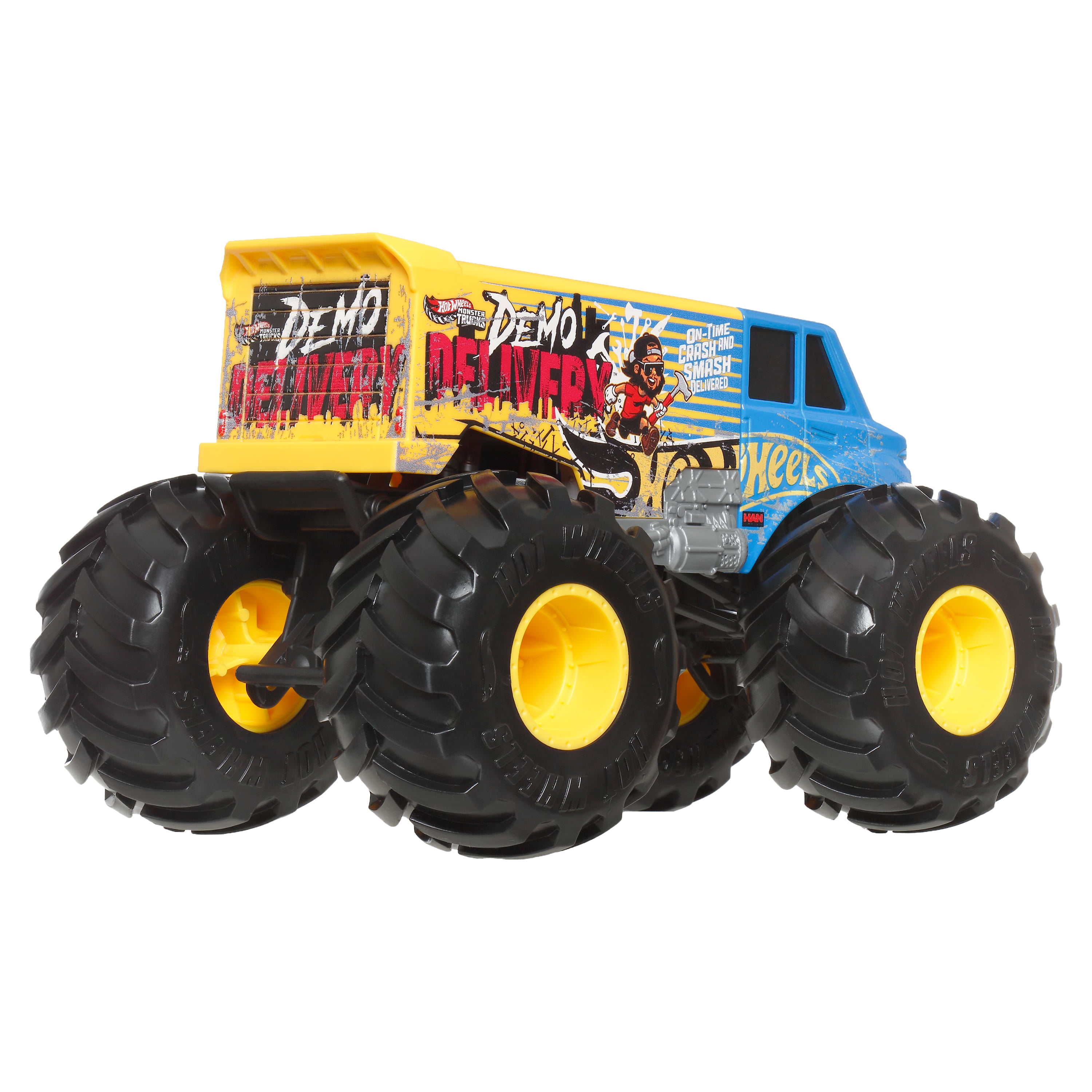 Hot Wheels Monster Trucks Camion surdimensionné Échelle1:24, Demo Delivery
