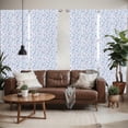 thumbnail image 2 of Ambesonne Navy and Blush Window Curtains, Nature, Each 28" W x 95" L, Violet Blue Pink, 2 of 5