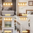 thumbnail image 5 of SineRise 4 Light Modern Bathroom Vanity Fixture, Brass Finish, Milky White Glass Shades, E26 Socket (Bulbs Not Included), 5 of 9