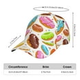 thumbnail image 5 of Goofa Color Donut Printed Baseball Cap for Men and Women - Adjustable Unisex Hat for Sports and Casual Wear,Sun protection Casual Outdoor Everyday Fashion Cap, 5 of 9