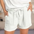 thumbnail image 2 of Simua Women's Casual Summer Shorts 7" Inseam with Elastic Drawstring Waist Beach Shorts, 2 of 7
