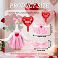 thumbnail image 4 of Porch Goose Outfits,Valentines's Day Goose Outfit with Balloon and Red Heart Pattern,23" Valentines Party Goose Statue Clothes,Adorable Pink Goose Costume for Garden Patio Yard Outdoor Decoration, 4 of 6