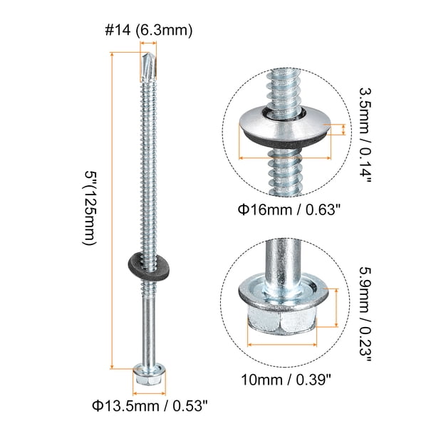 Uxcell Tornillos De Máquina De Cabeza Plana De 1/4-20x1 Pulgada