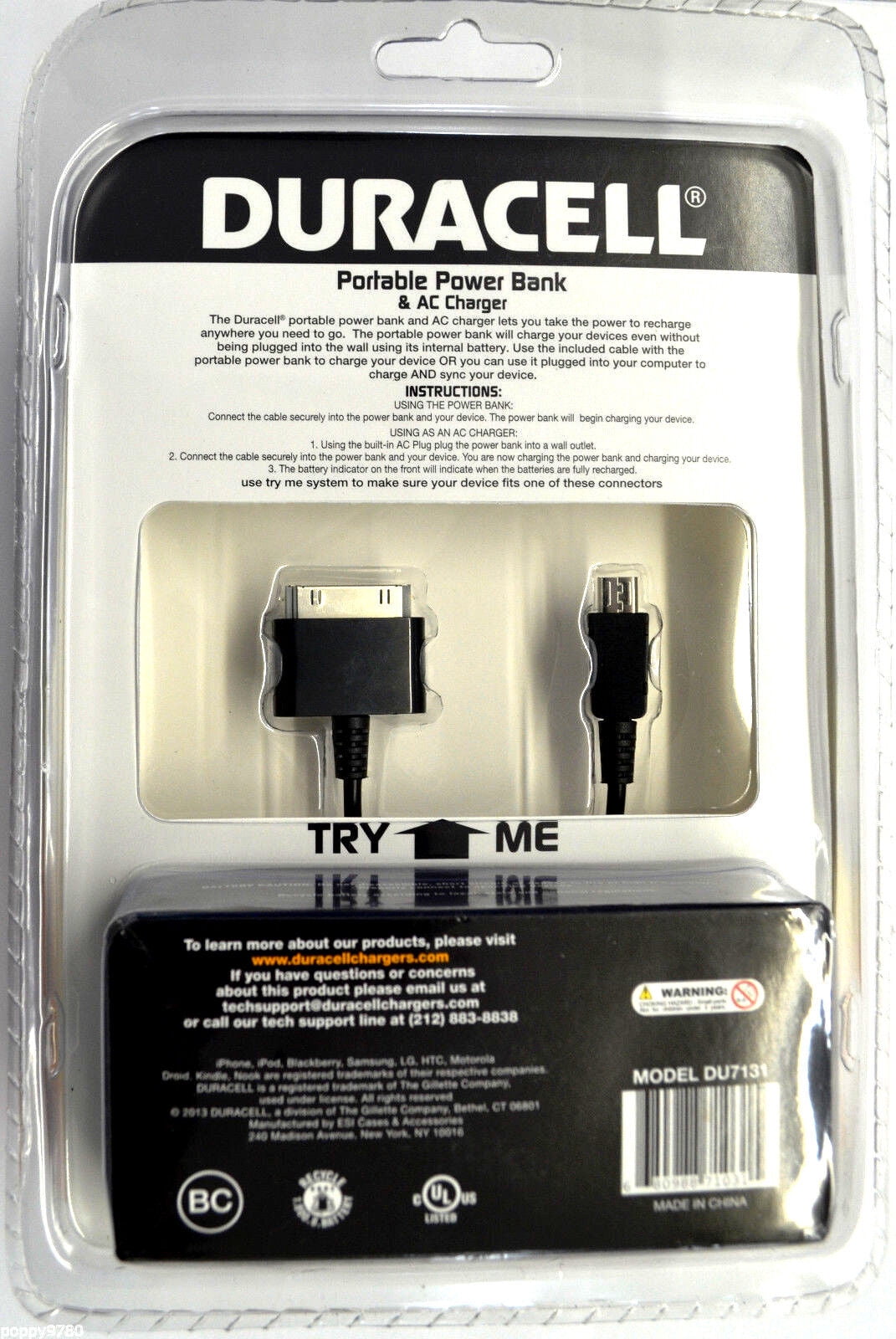 duracell battery charger for cell phone
