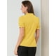 thumbnail image 5 of Top Elegante Allegra K Camisas Del Cuello De PajariDe Mujeres Amarillo XS, 5 of 6