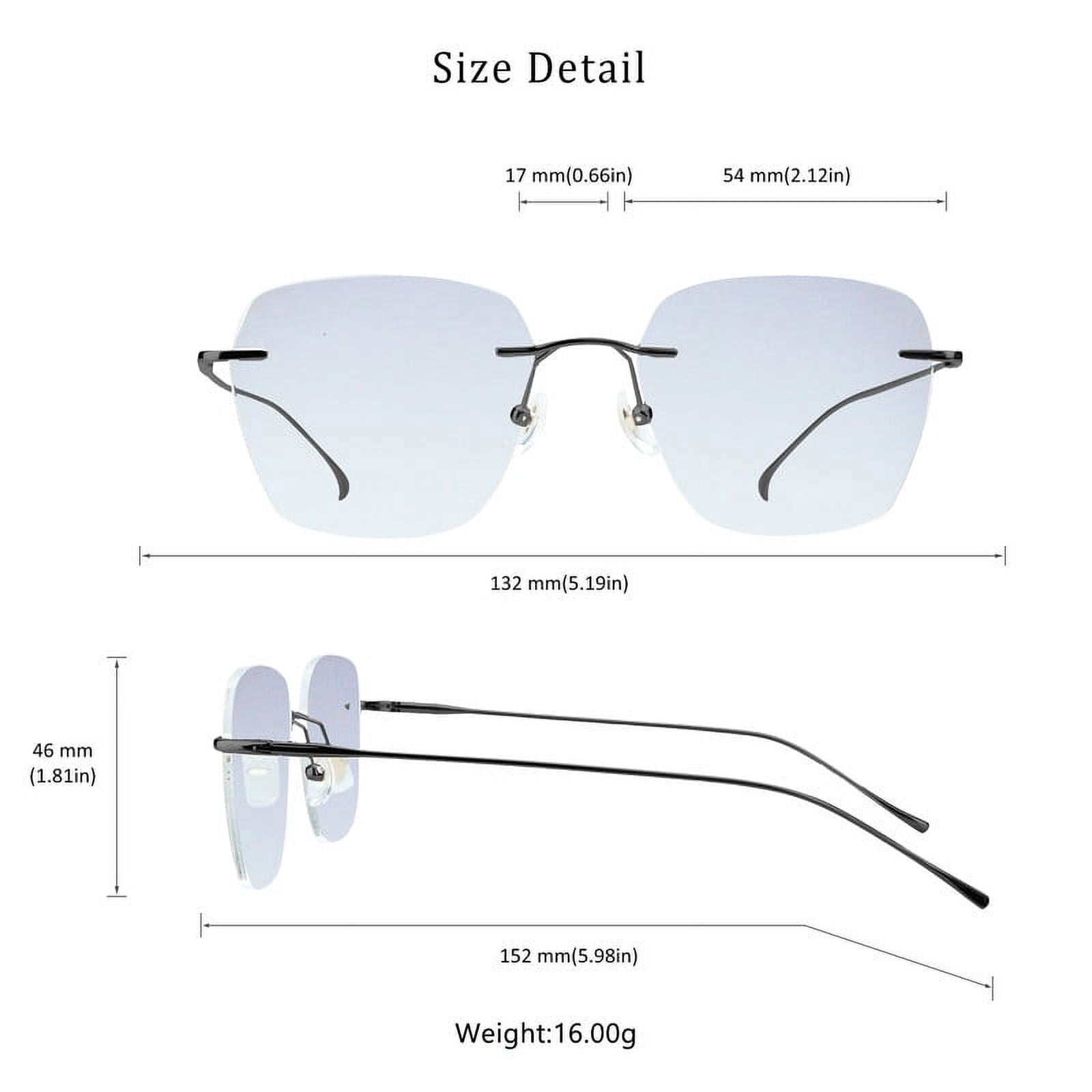 LifeArt Pure Titanium Frame Glasses/Blue Light Blocking Reading Glasses, Reduce Eyestrain, Stylish for Men and Women(Black,+1.00 Magnification)