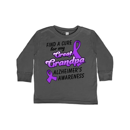 

Inktastic Alzheimer s Awareness Find a Cure for my Great Grandpa Gift Toddler Boy or Toddler Girl Long Sleeve T-Shirt