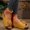 Yellow, variant on Daolelai Women's Fashion Open Toe Wedge Heel Leather Flower Sandals Temperament Comfortable Shoes