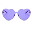 thumbnail image 2 of Gafas de sol de una pieza con forma de corazón de melocotón, gafas transparentes en forma de corazón, gafas de sol sin marco de una pieza de color caramelo a la moda, 2 of 5