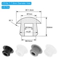 thumbnail image 2 of Uxcell 7 mm Silicone Round Snap Round Arc for Waterproof Plugs Sealed Holes Test Tube Mouth 40 Pcs Grey, 2 of 6