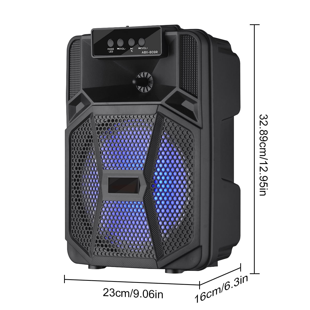 RIDWIND 1000W TWS Portable Bluetooth Speaker With 8 inch Woofer & 1.5 inch Tweeter Heavy Bass Sound System & Wired Microphone Party Lights