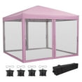 thumbnail image 2 of M optimized 10' x 10' Heavy Duty Pop Up Canopy with Mosquito Net, Instant Outdoor Shelter Large Canopy Tent for Outside, Gazebo with Mesh Sidewalls for Party, Backyard, Camping, 2 of 7