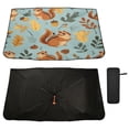 thumbnail image 2 of BZSMCE Foldable Car Windshield Sunshade Umbrella-Autumn Squirrel Pattern, 2 of 7