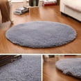 thumbnail image 2 of LELINTA Round Area Rugs Super Soft Fluffy Living Room Bedroom Home Decration Shaggy Carpet Pink/ Brown/ Red/ White, 2 of 4