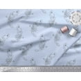 thumbnail image 3 of Soimoi Blue Cotton Poplin Fabric Artistic Leaf & Floral Printed Craft Fabric by the Yard 42 Inch Wide, 3 of 3