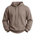 thumbnail image 6 of Mens Hoodies Pullover Casual Loose Comfort Sweatshirt Long Sleeve Solid Color Sport Sweatshirts Fall Winter Fashion Workout Hoodies For Men, 6 of 9