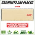 thumbnail image 3 of ColourTreeUSA  10' 12' 25' 50' Beige Fence Privacy Screen Windscreen Cover Fabric Shade Tarp Mesh Cloth Commercial Grade 170 GSM 6' x 25' - Beige, 3 of 5