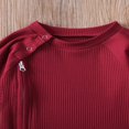 thumbnail image 2 of Newborn Infant Baby Boys Girls Romper With Zipper Ribbed Jumpsuit Kids Pajamas Clothes, 2 of 6