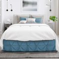 thumbnail image 2 of Blue  Bed Skirt King Size, Pinch Pleat King Bed Skirt, 14" Inch Drop King Bedskirt, Hotel Quality Blue  Bed Skirts, Microfiber Bedskirt for King Bed, Blue  King Size Bed Skirt, 2 of 9