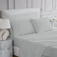 thumbnail image 5 of Purity Home 3-Piece 100% Cotton Percale Bedsheet Set, Twin Light Gray – 400 Thread Count, Cool & Crisp, Breathable, Deep Pocket, 5 of 14