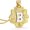 Letter B, variant on Initial Necklace for Women, 14K Gold Plated A-Z Letter Necklace with Flower Pendant Adjustable Chain Handmade Personalized Jewelry Gift
