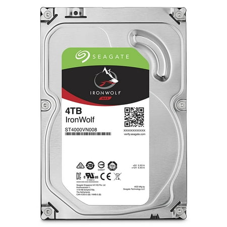 Seagate IronWolf 4TB NAS Hard Drive 5900 RPM 64MB Cache SATA 6.0Gb/s 3.5