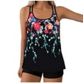 thumbnail image 2 of Fewfanhot Tankini Tops for Women Tankini Swimsuits Tummy Control Flowy Swimwear Two Piece Bathing Suits Swim Tank Top with Boyshorts, 2 of 6