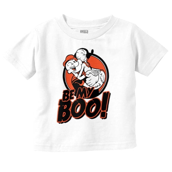 Halloween Popeye Olive Oyl Be My Boo Toddler Boy Girl T Shirt Infant Toddler Brisco Brands 6M