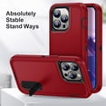 thumbnail image 3 of for iPhone 15 Pro Case, iPhone 15 Pro Phone Case with Built in Kickstand, Shockproof/Dustproof/Drop Proof Heavy Duty Military-Grade Rugged Protective Cover for iPhone 15 Pro,Red,For iPhone 15 Pro, 3 of 9