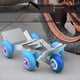 thumbnail image 5 of Carretilla elevadora de neumáticos planos, herramienta de movimiento de rodillos de neumáticos de emergencia con 5 ruedas para bicicleta de alta resistencia, motocicleta, triciclo, 5 of 5