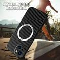 thumbnail image 4 of Carbon Fiber Magnetic Charging Case Compatible with iPhone 14 Pro Max Ultra Thin Shockproof Case Compatible with Magsafe-Green, 4 of 6
