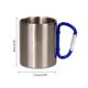 thumbnail image 5 of 300ml DIY Anpassningsbar Rostfri Reseportabel Mugg med D-ring Karbinhake Handtag Vatten Te Kaffe Kopp För Utomhussporter Camping Vandring Hemma, 5 of 5