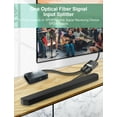 thumbnail image 6 of RAWAUX 1x2 Digital Optical Audio Toslink Splitter for Sound Bar, TV, PS4 & Xbox (1 Male to 2 Female, Black), 6 of 8