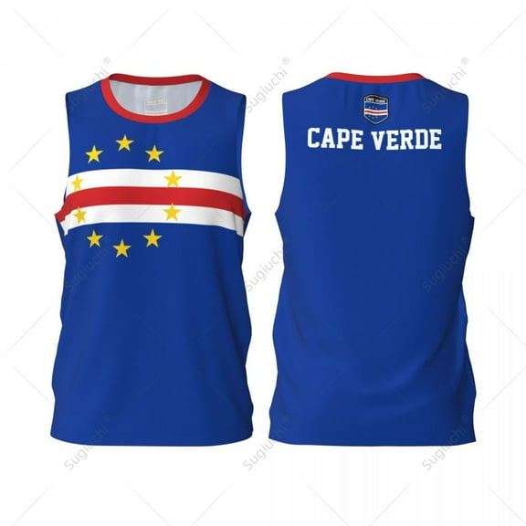 Cape Verde Flag Men Basketball Sports Jersey Running Fitness Multifunction Sleeveless tshirt Exclusive Custom Name Nunber