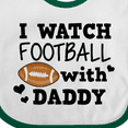 thumbnail image 4 of Inktastic I Watch Football with My Daddy Boys or Girls Baby Bib, 4 of 4