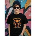 thumbnail image 3 of Boys Halloween Pumpkin Robot Graphic T-Shirt, Black Casual Style Halloween Shirts With Robot and Pumpkin, Girls/Boys Fall Clothes, Round Neck Short Sleeve T-Shirt, 3 of 7