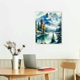 thumbnail image 3 of QFMY Winter Wall Art Decor - Snow Mountain Frozen Frost Landscape Painting Collage Aesthetic Pictures Scandinavian Posters for Living Room Bedroom Country Side Vintage Farm Farmhouse  12x16 in, 3 of 5