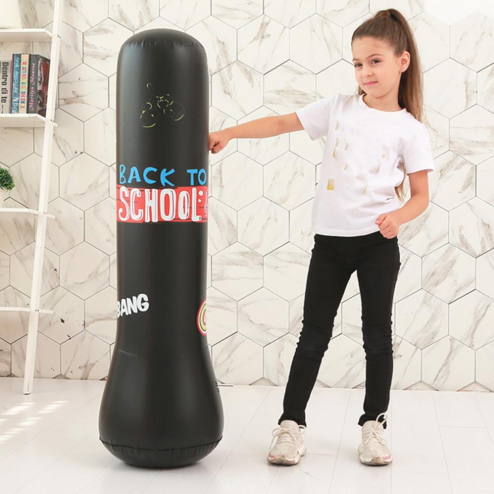 Inflatable Stress Boxing Set Punch Bag Gloves Freestanding Sandbag Toys 