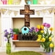 thumbnail image 4 of Decoraciones de Pascua, adornos de Pascua, regalos de Pascua. Exquisito colgante de emblema de crucifijo de Pascua. Decoración colgante de madera que añade una cálida decoración de pared a la puerta d, 4 of 6